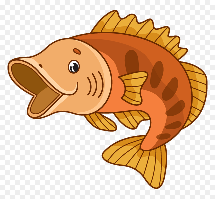 Largemouth Bass Clipart, HD Png Download - bass fish png