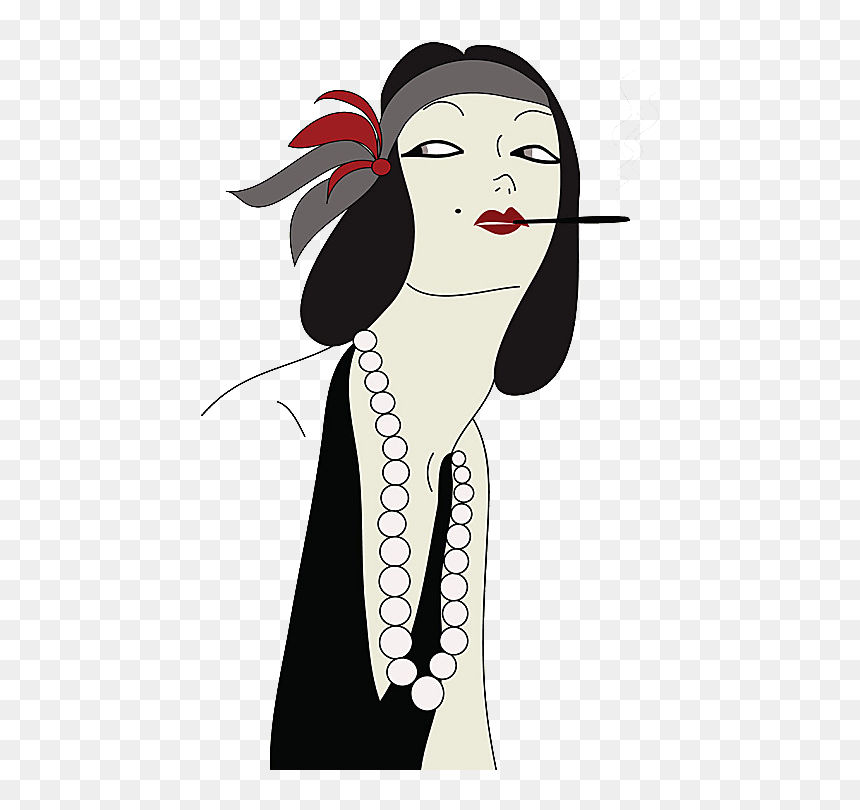 Thumb Image - Flapper 1920s Clipart, HD Png Download - smoking png