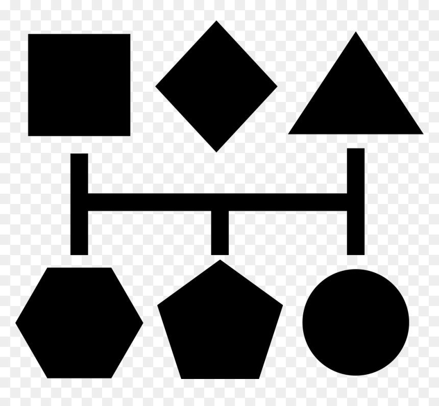 Black Geometric Shapes Graphic - Formas Geometricas Png Preto, Transparent Png - geometric lines png