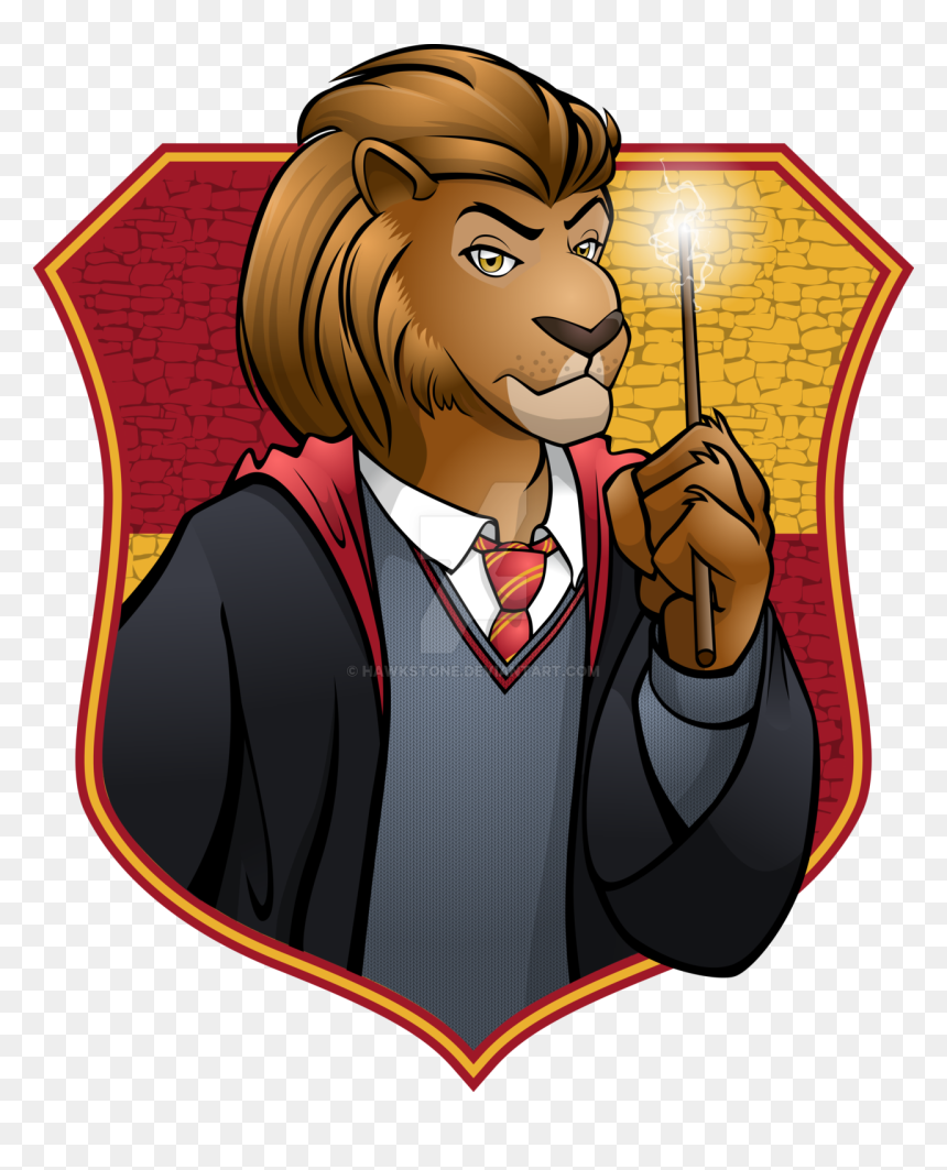 Gryffindor Hogwarts Teepublic - Gryfindor Liom Cartoon, HD Png Download - gryffindor png