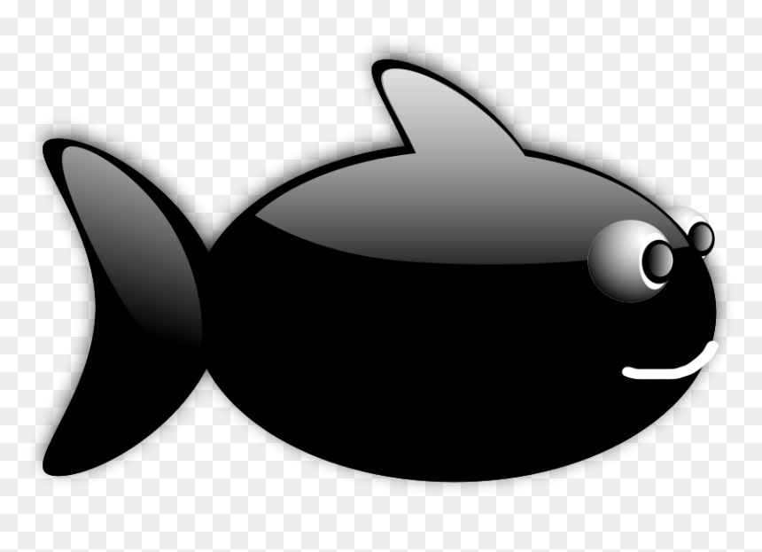 Christian Fish Clipart, Vector Clip Art Online, Royalty - Black Fish Cartoon, HD Png Download - christian fish png
