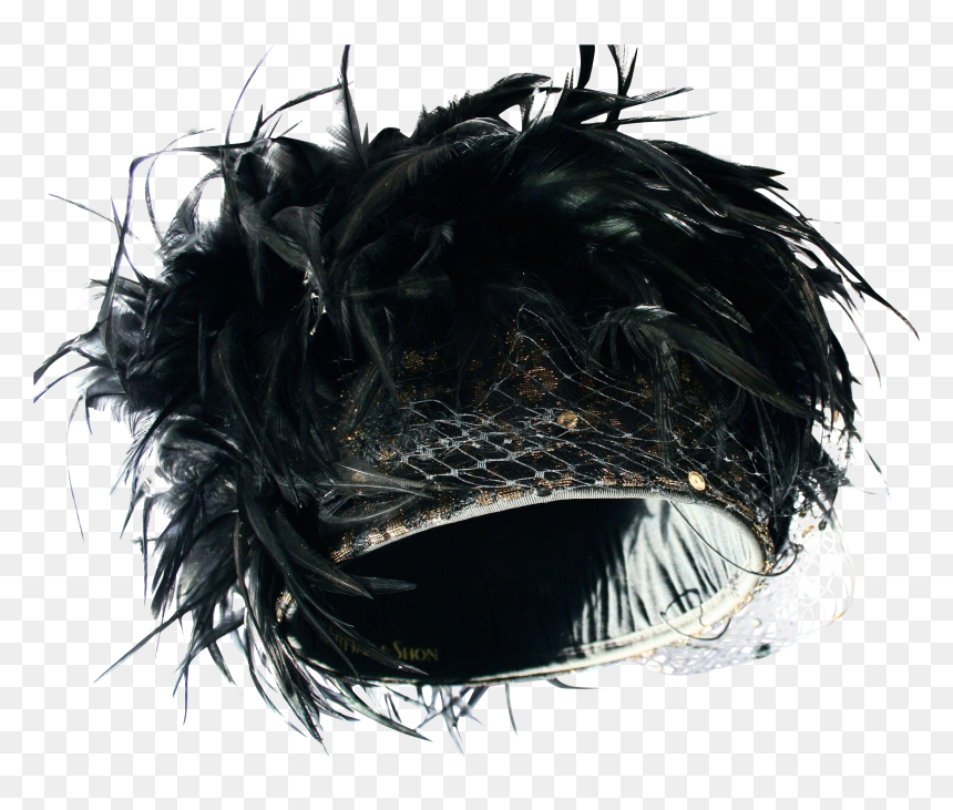 Headpiece, HD Png Download - black feather png