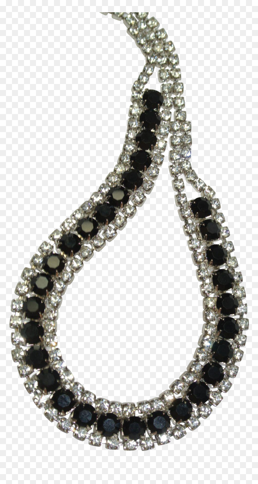 Black Rhinestone Choker , Png Download - Necklace, Transparent Png - choker png