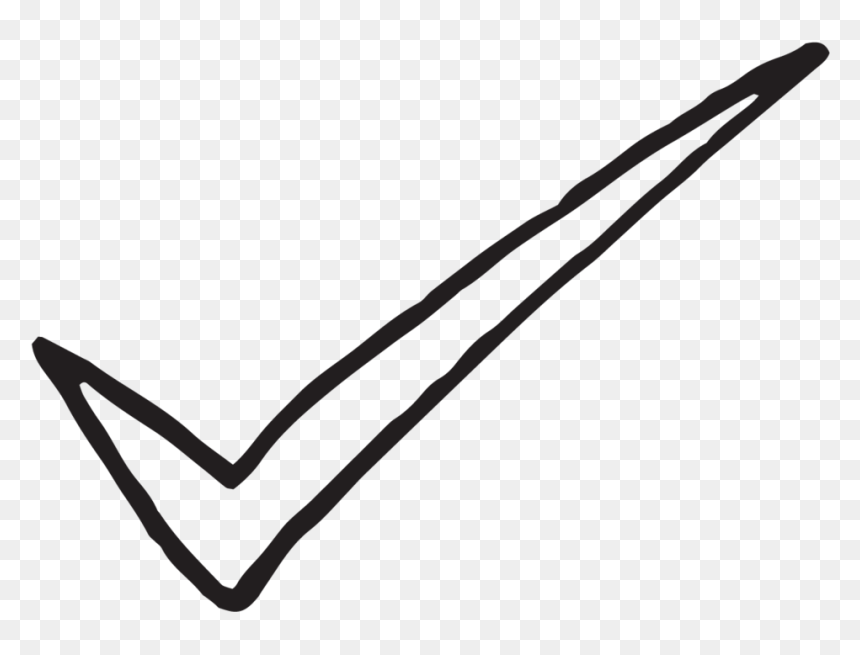 Checkmark - Line Art, HD Png Download - white checkmark png