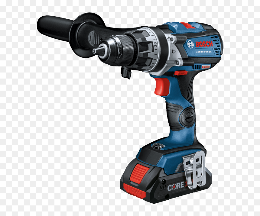 Gsb18v 755c Overview 18v Ec Brushless Connected Ready - Bosch 18v Brushless Hammer, HD Png Download - drill png