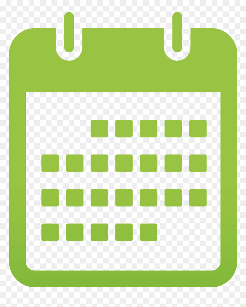 Green Calendar Icon Transparent, HD Png Download - school icon png