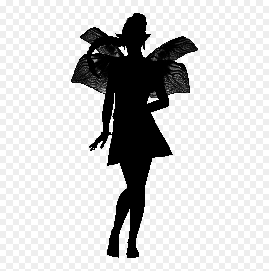 Silhouette Fairy 3 By Jassy2012 On Clipart Library - Illustration, HD Png Download - fairy silhouette png