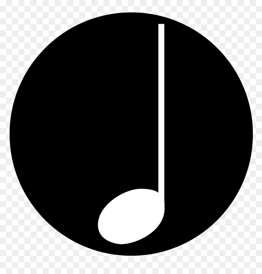 Apollo Design Meds-8014 A - Quarter Note Clip Art Black Background, HD Png Download - quarter note png