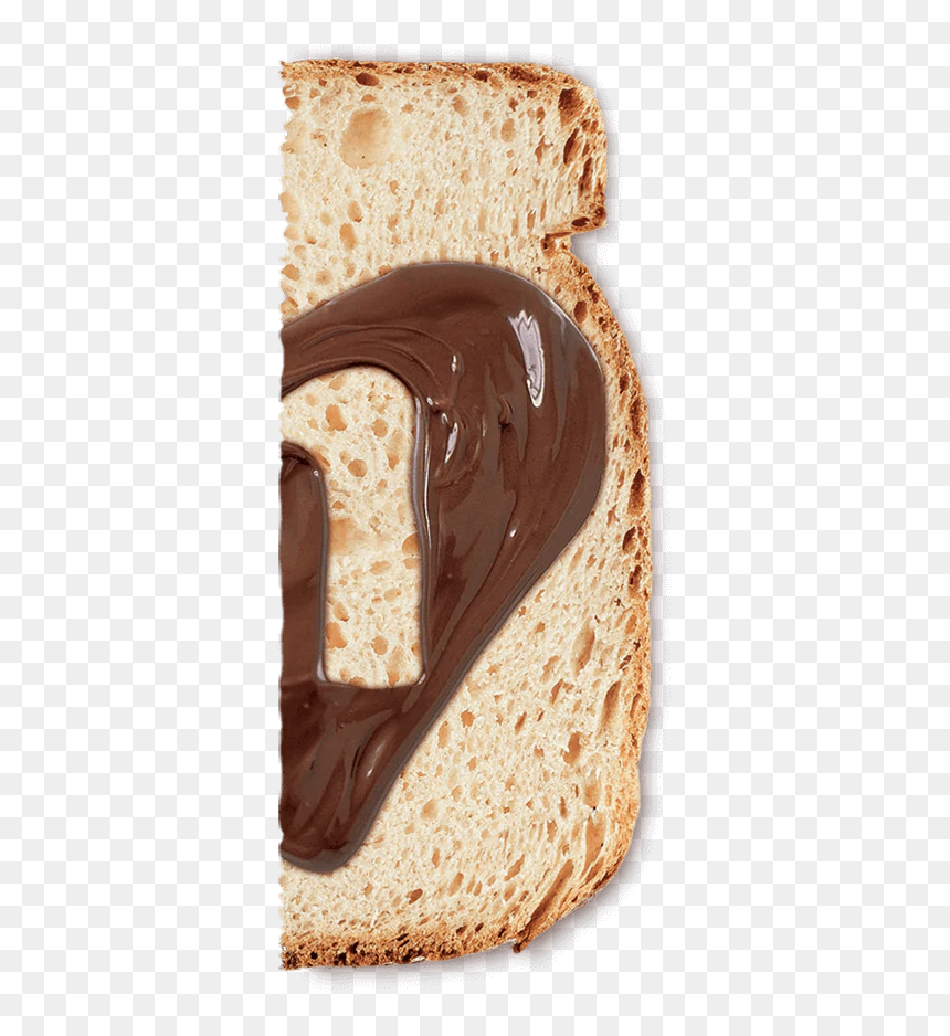 Slice Of Bread - Chocolate, HD Png Download - nutella png