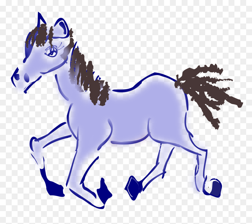 Transparent Running Horse Silhouette Png - Horse Cartoon Purple, Png Download - horse silhouette png