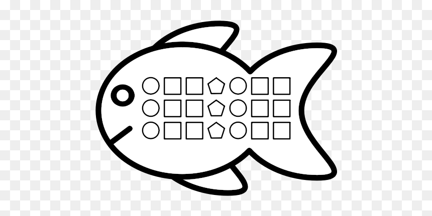 Shape Pattern Fish - Clip Art Shapes Pictures Black And White, HD Png Download - bass fish png