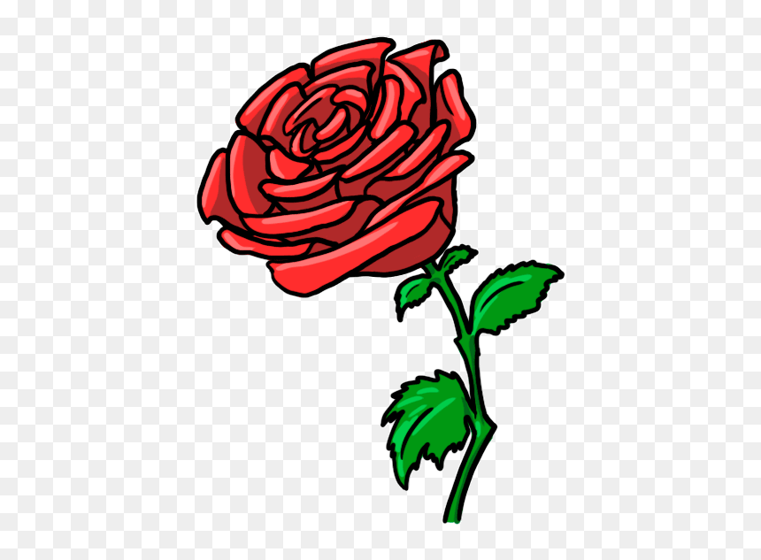 1008 12 - Clipart Cartoon Rose Png, Transparent Png - rose drawing png