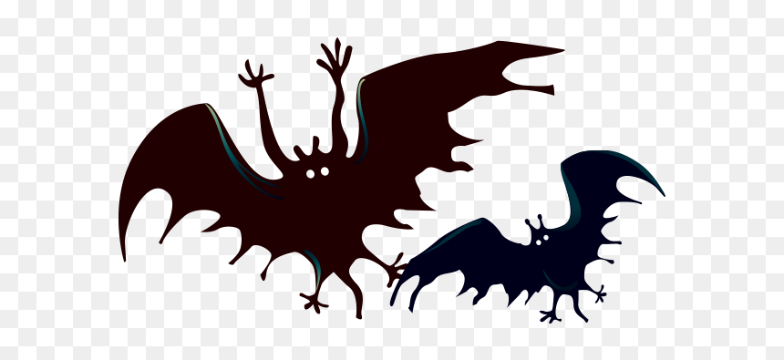 Vector Big Black Paw Bat Png Download - Halloween Party Bat, Transparent Png - halloween bat png