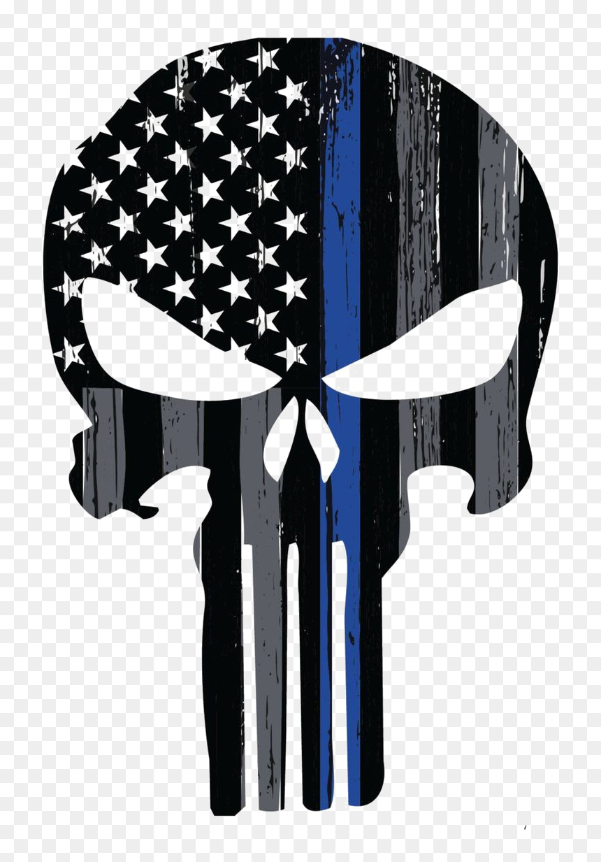 Punisher Png Transparent Image - Thin Blue Line Punisher, Png Download - punisher logo png