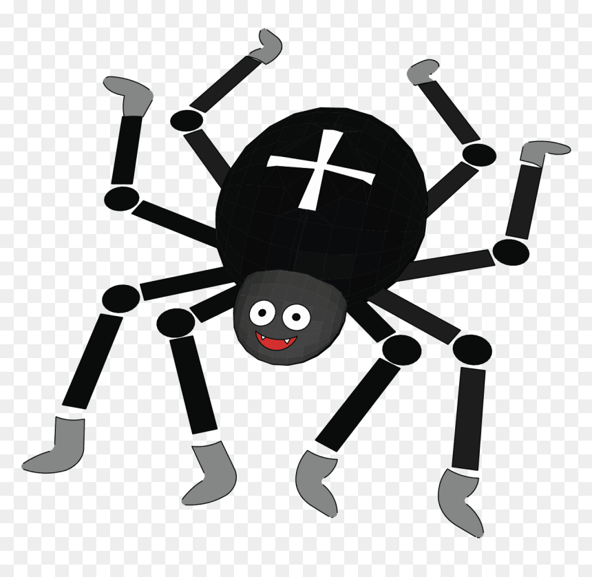 3d Spider With Cross - Cartoon, HD Png Download - tarantula png