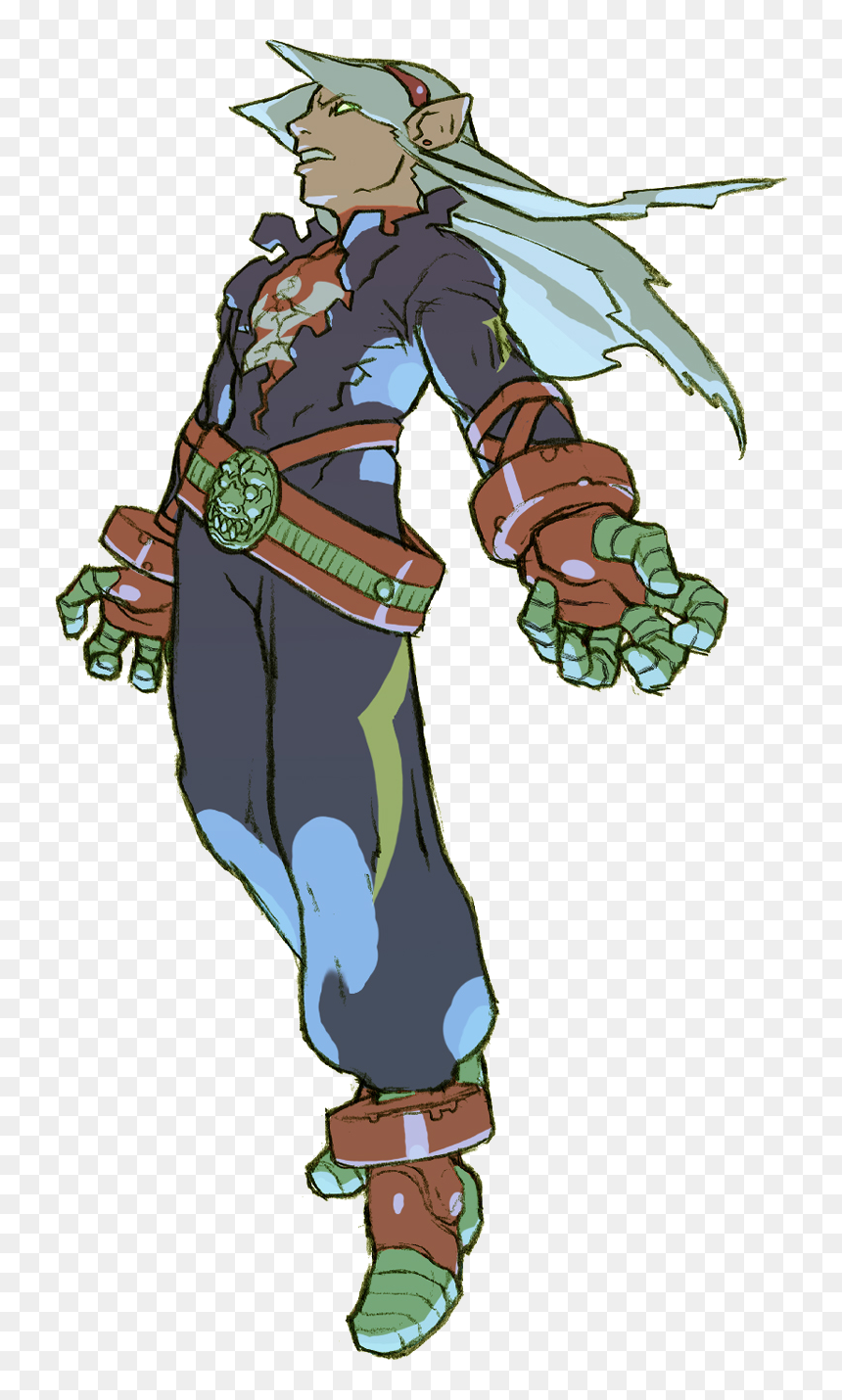 Fou-luartwork - Breath Of Fire Character Art, HD Png Download - fire breath png