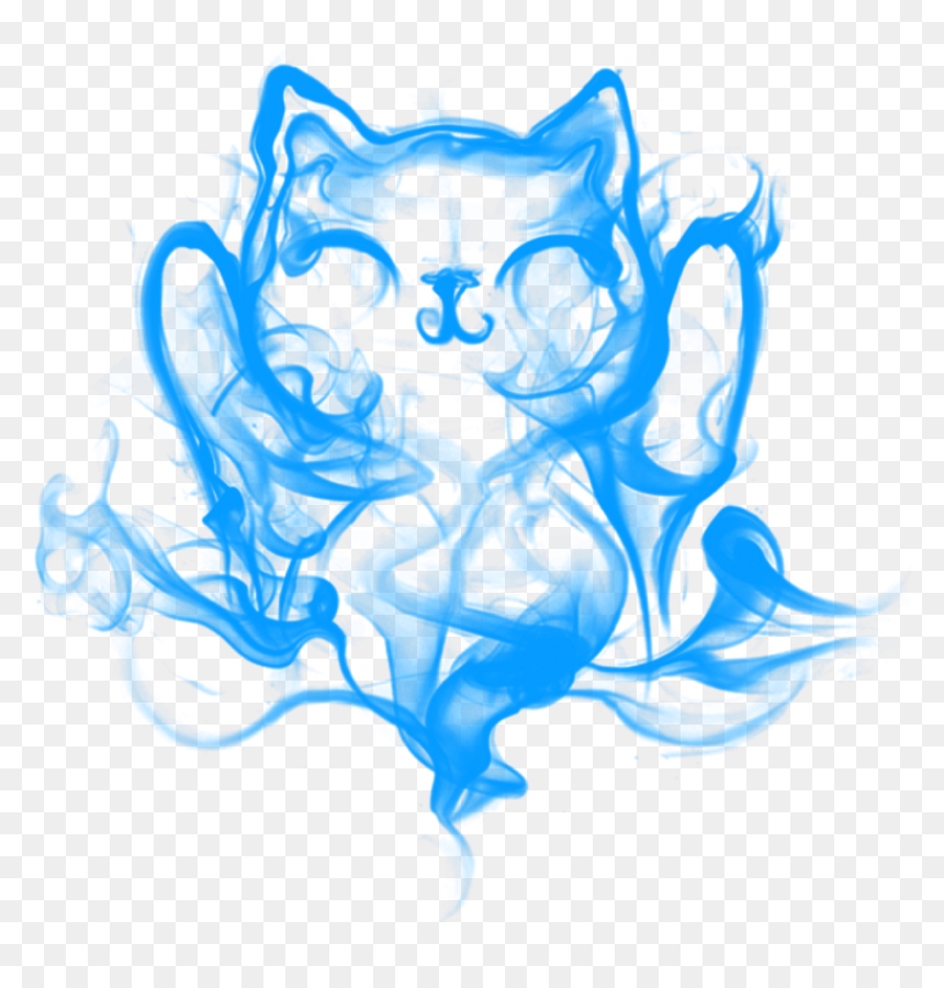 Freetoedit Cat Vape Smoke Cloud Blue - Smoke, HD Png Download - vape smoke png