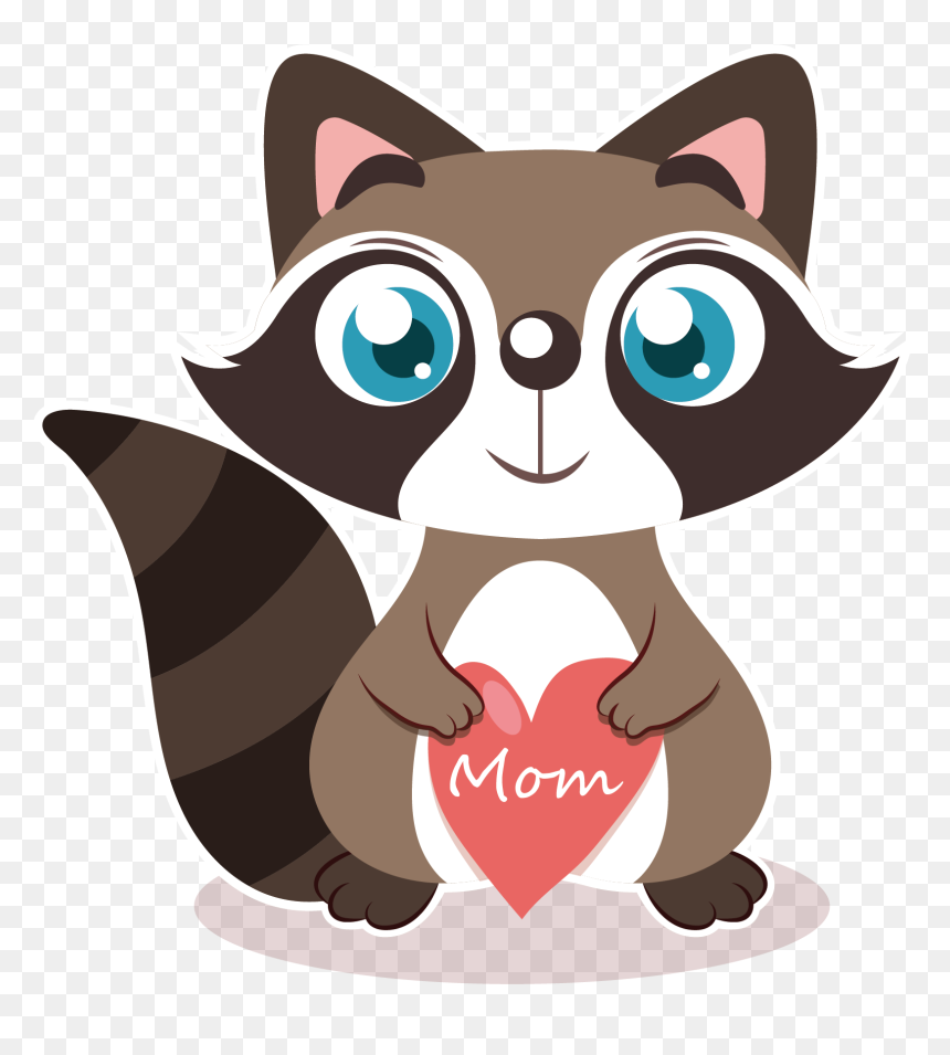Raccoon Vector Copyright Free - Cartoon, HD Png Download - racoon png