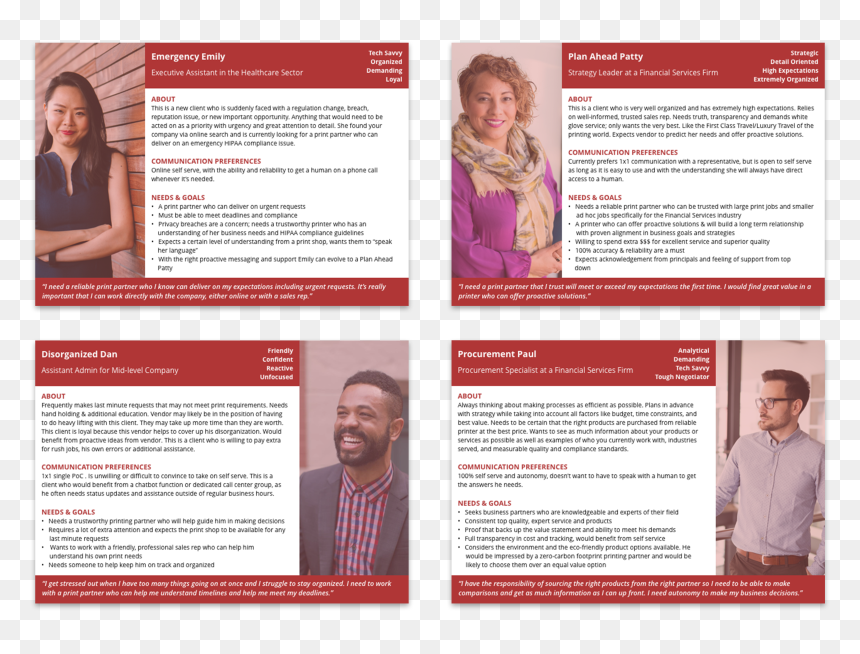 Printing Personas - Outside Sales Users Personas, HD Png Download - personas png