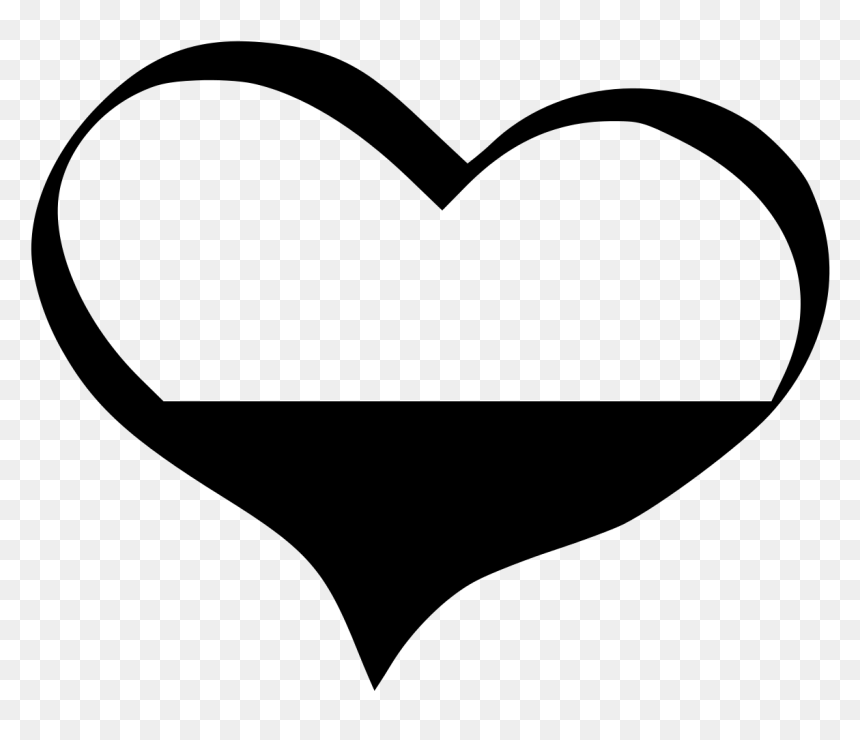 File - Asexuality Symbol - Svg - Half Filled Heart - Half Filled Heart Symbol, HD Png Download - heart symbol png