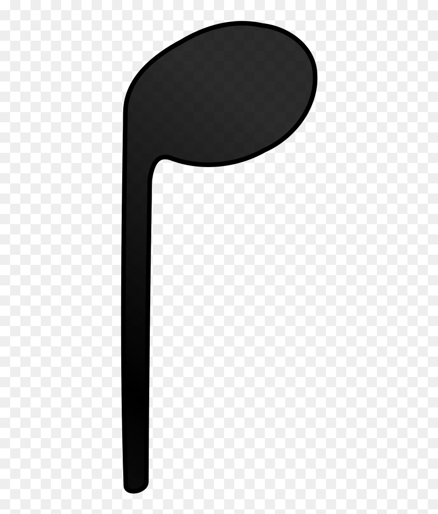 Seminima Com Haste Para Baixo, HD Png Download - quarter note png