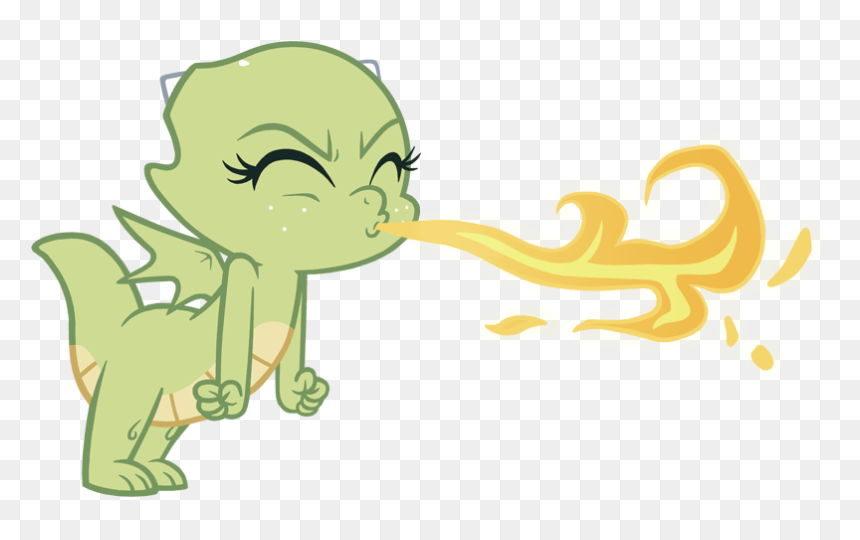 Thumb Image - Cute Cartoon Dragon Breathing Fire, HD Png Download - fire breath png