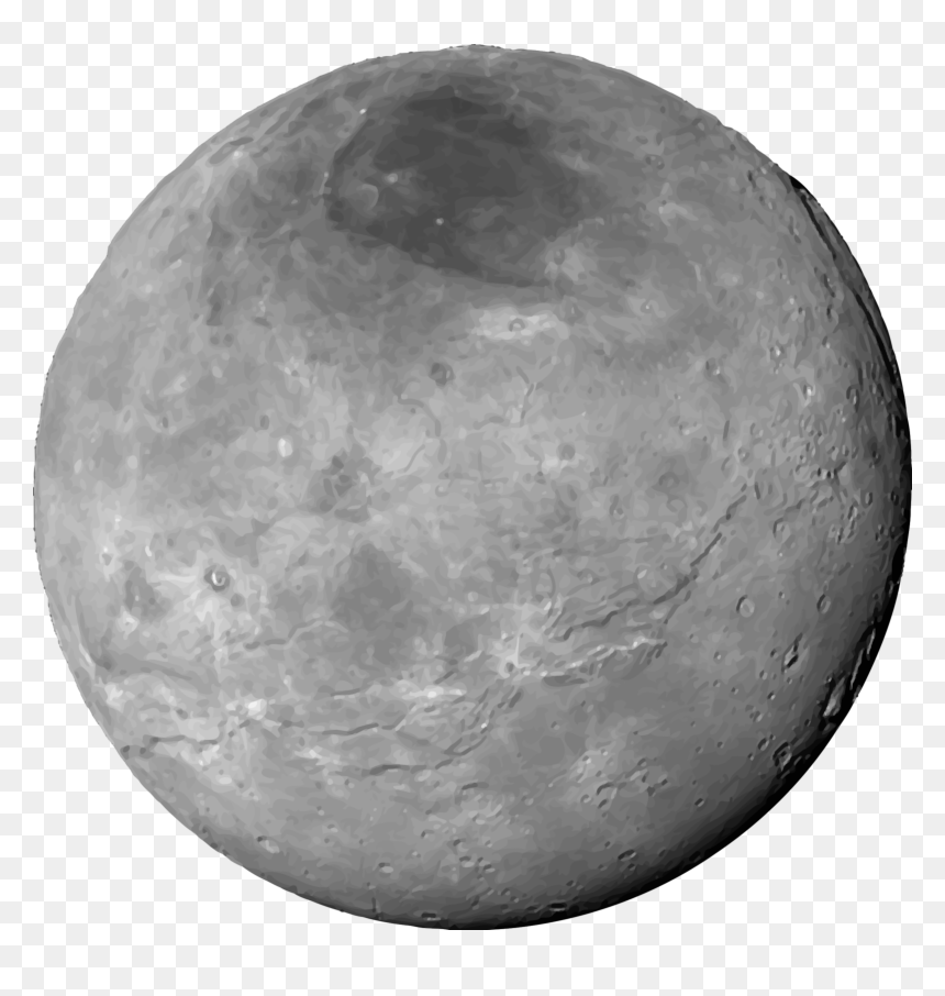 New Horizons Charon Pluto Natural Satellite Clip Art - Charon Moon Without Background, HD Png Download - pluto png