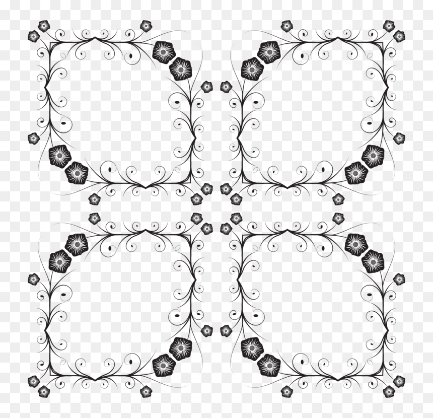 Ornament Drawing Lace Silhouette Line Art - Clip Art, HD Png Download - lace circle png