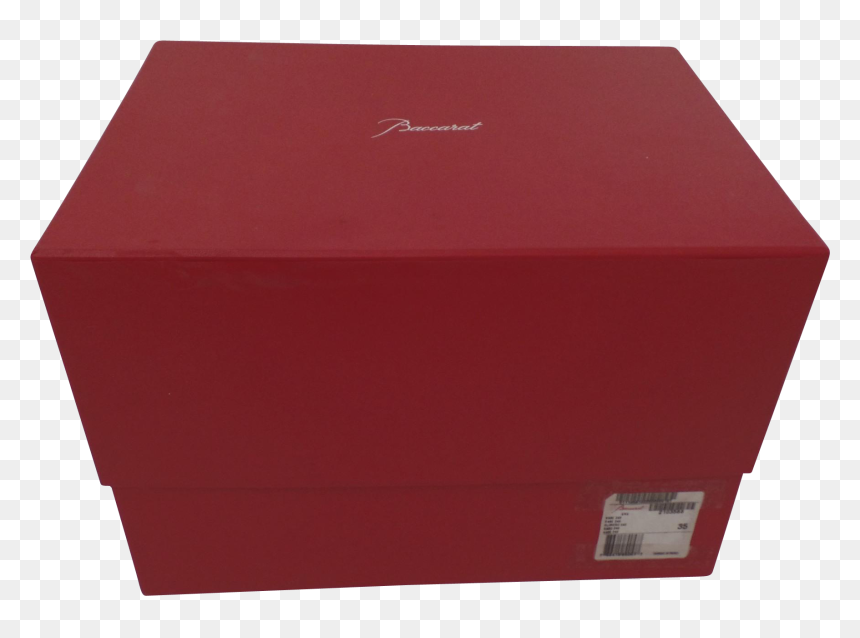 Vintage Large Red Baccarat Vase Empty Box Fitted Sold - Box, HD Png Download - red box png
