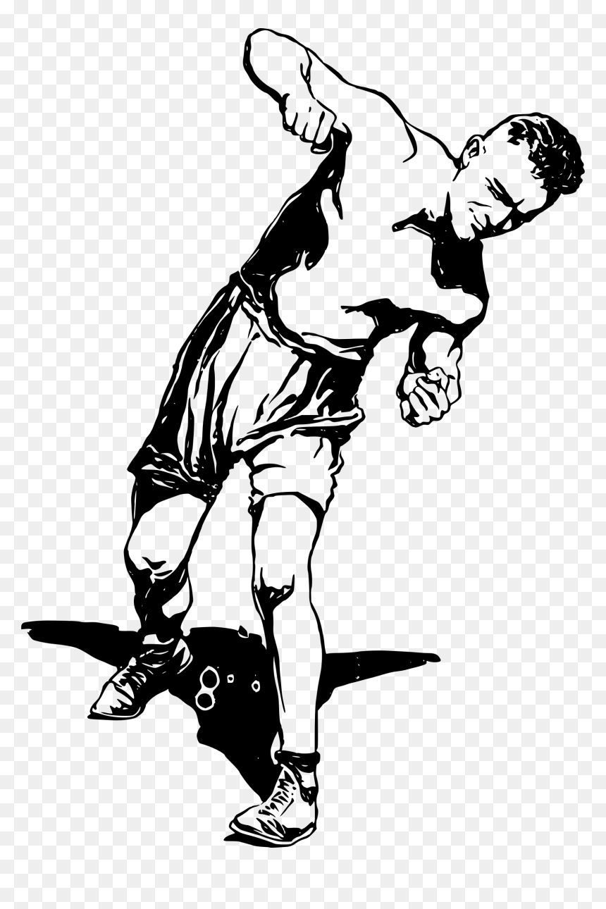 Standing Boxer Clip Arts - Boxing Images Black And White Cartoon, HD Png Download - boxer png