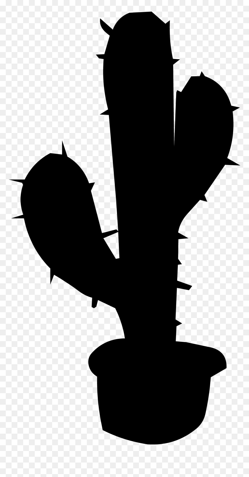 Clip Art Cactus Portable Network Graphics Image Vector - Cactus Clipart Vecor Png, Transparent Png - cactus silhouette png