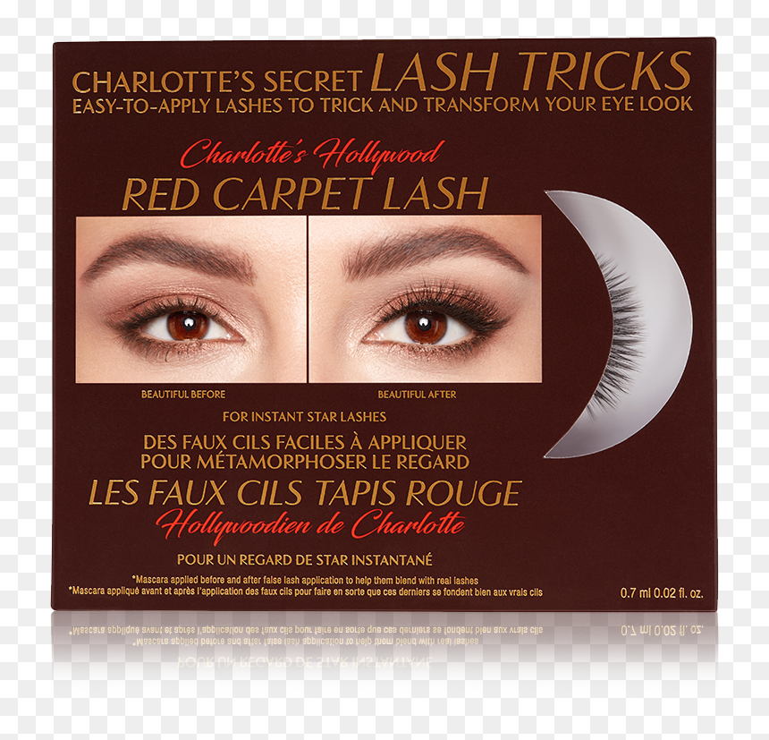 Red Carpet Eyelashes Packaging - Charlotte Tilbury False Lashes, HD Png Download - eye lashes png