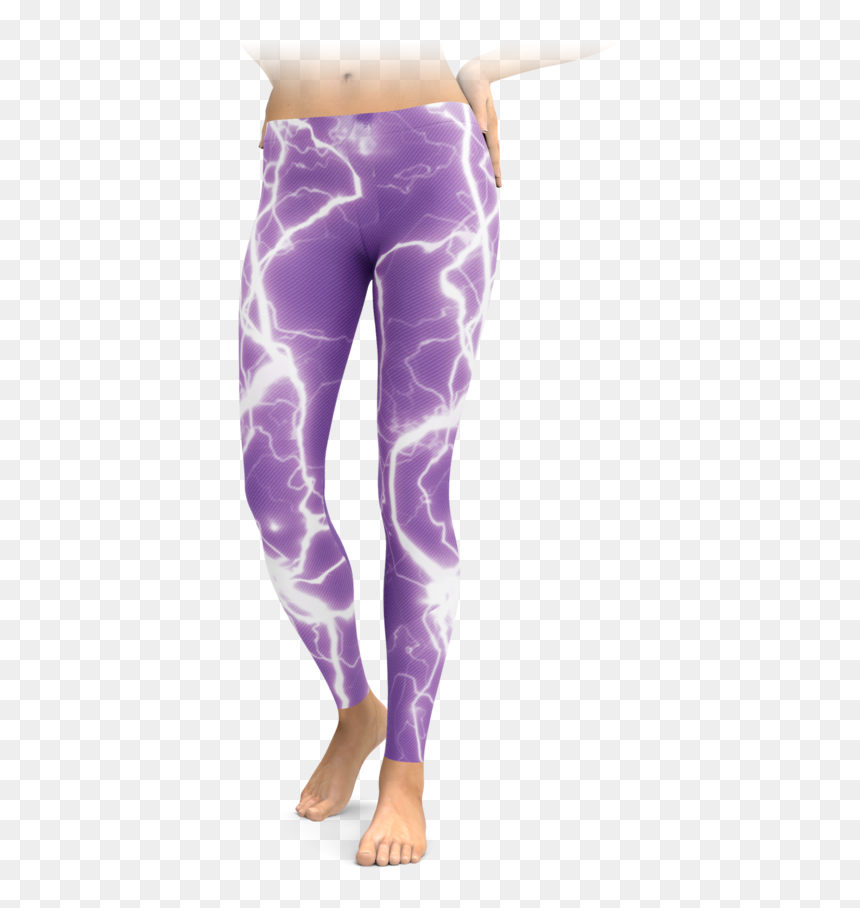 Leggings, HD Png Download - purple lightning png