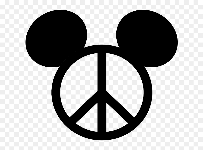 Peace Symbol, HD Png Download - mickey ears png