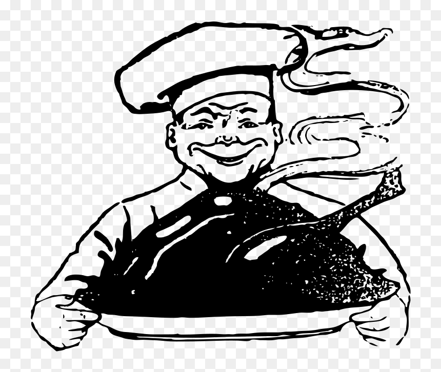 Free Clip Art "creepy Turkey Chef - Transparent Scary Chef Clipart, HD Png Download - creepy smile png