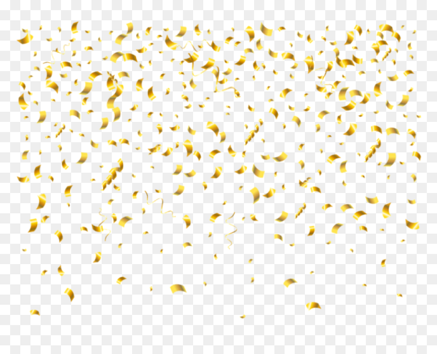Transparent Confetti Png - Gold Confetti Transparent Background, Png Download - confeti png