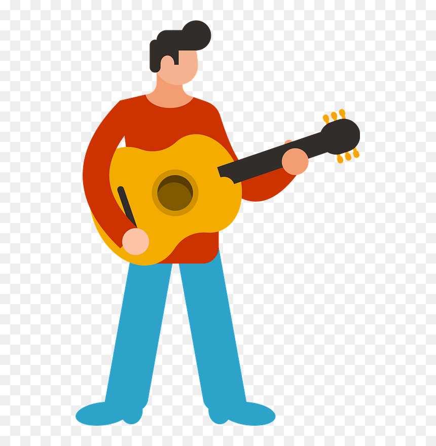 Music Guitar Guitalist Clipart - Guitar, HD Png Download - musician png