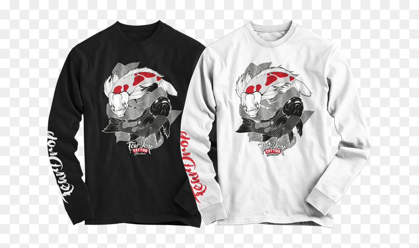 Long-sleeved T-shirt, HD Png Download - teardrop tattoo png