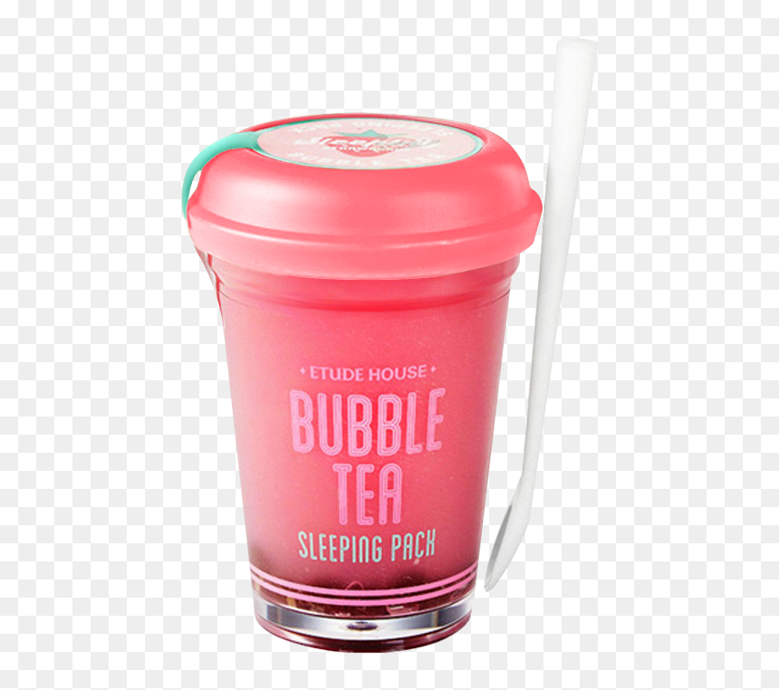 [etude House] Bubble Tea Sleeping Pack Strawberry - Plastic, HD Png Download - bubble tea png