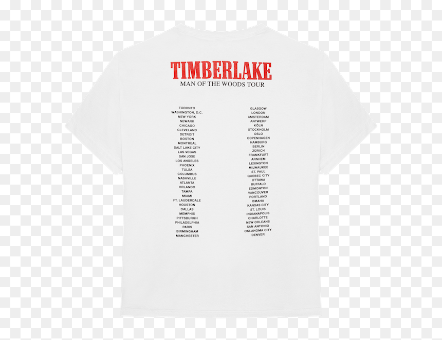 Justin Timberlake Heron Preston Man Of The Woods Merchandise - Active Shirt, HD Png Download - justin timberlake png