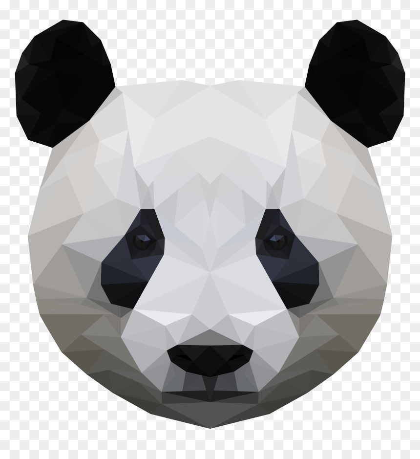 Pandapolygonartportfolio - Cabeza De Oso De Peluche, HD Png Download - polygon png