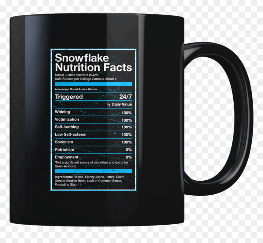 Snowflake Social Justice Warrior, HD Png Download - nutrition facts png
