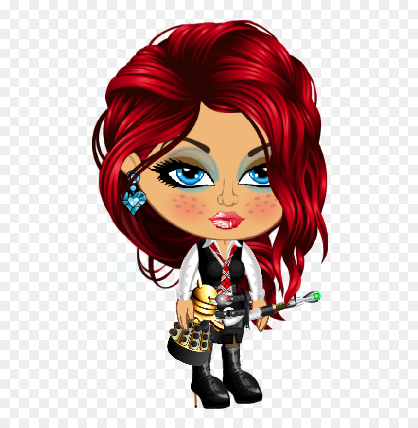 Red Hair Hair Coloring Cartoon - Dibujos Con Pelo Rojo, HD Png Download - red hair png