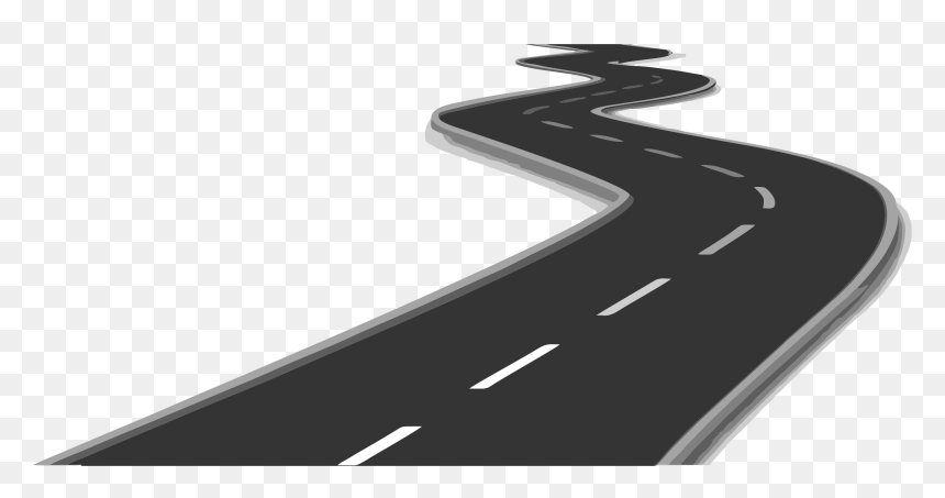 Drawn Road Curved - Graphic Of A Road, HD Png Download - curved road png