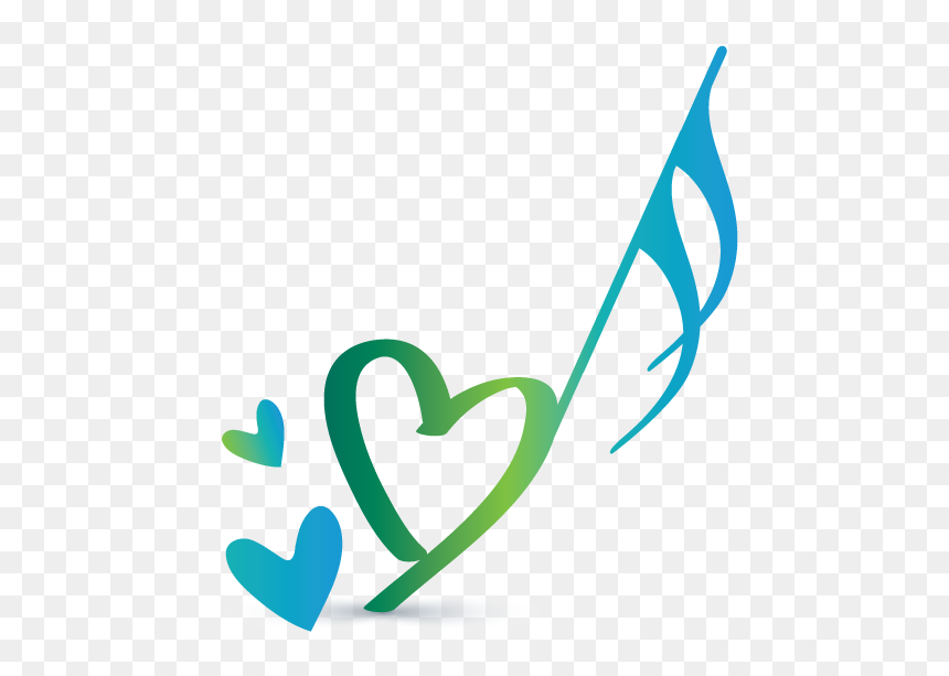 Heart Music Clipart, HD Png Download - color music notes png