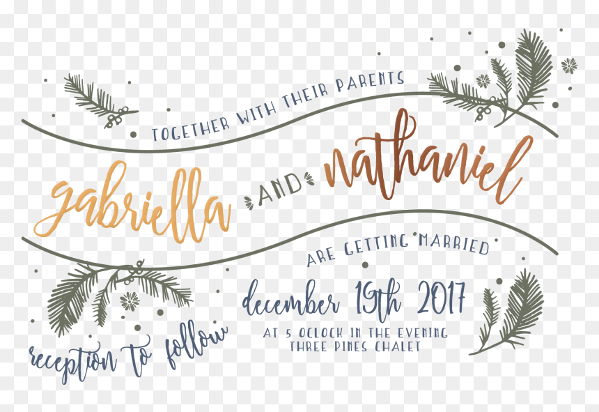 Transparent Wedding Clipart Software - Calligraphy, HD Png Download - rustic png