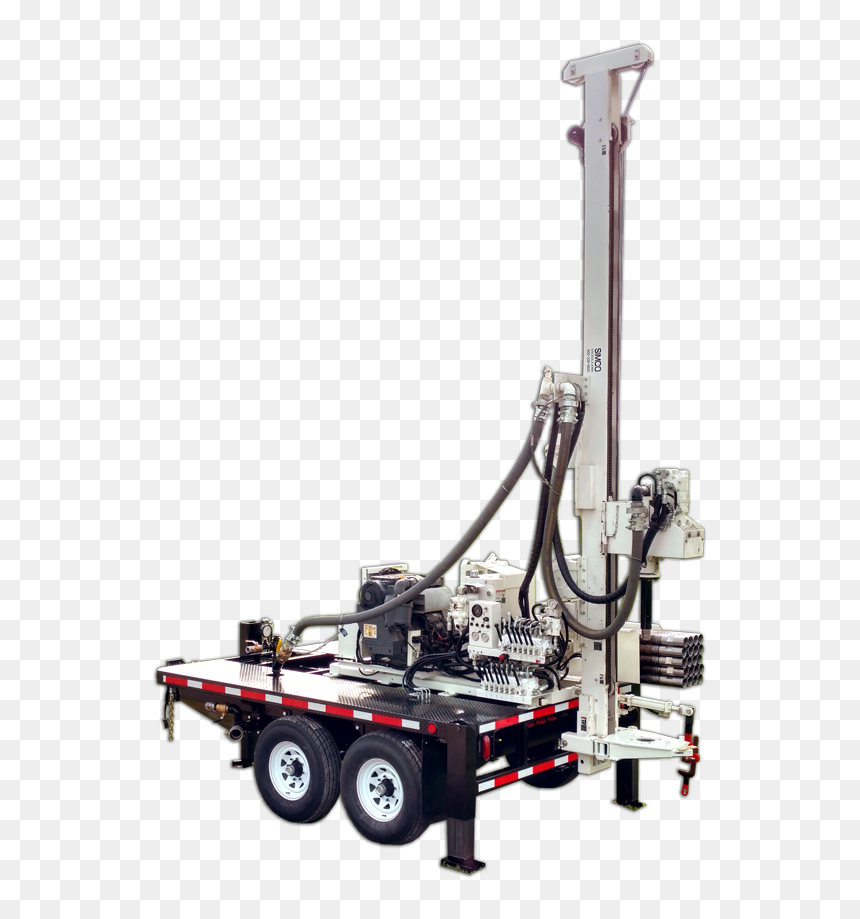 Simco 2400 Water Well / Geothermal Drill Rig Trailer - Water Well Drilling Rig, HD Png Download - drill png