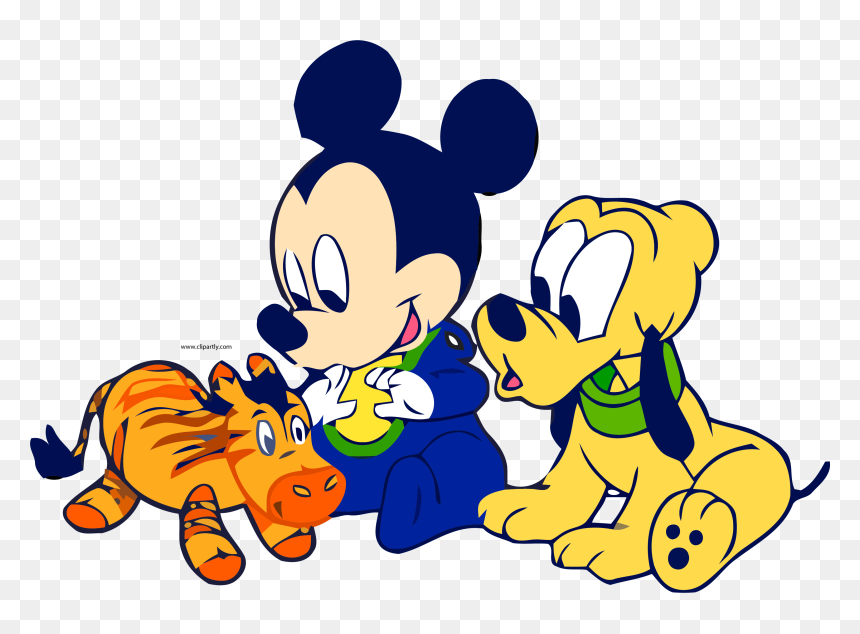 Baby Mickey Pluto Horse Toy Clipart Png - Mickey Mouse Baby And Pluto, Transparent Png - pluto png