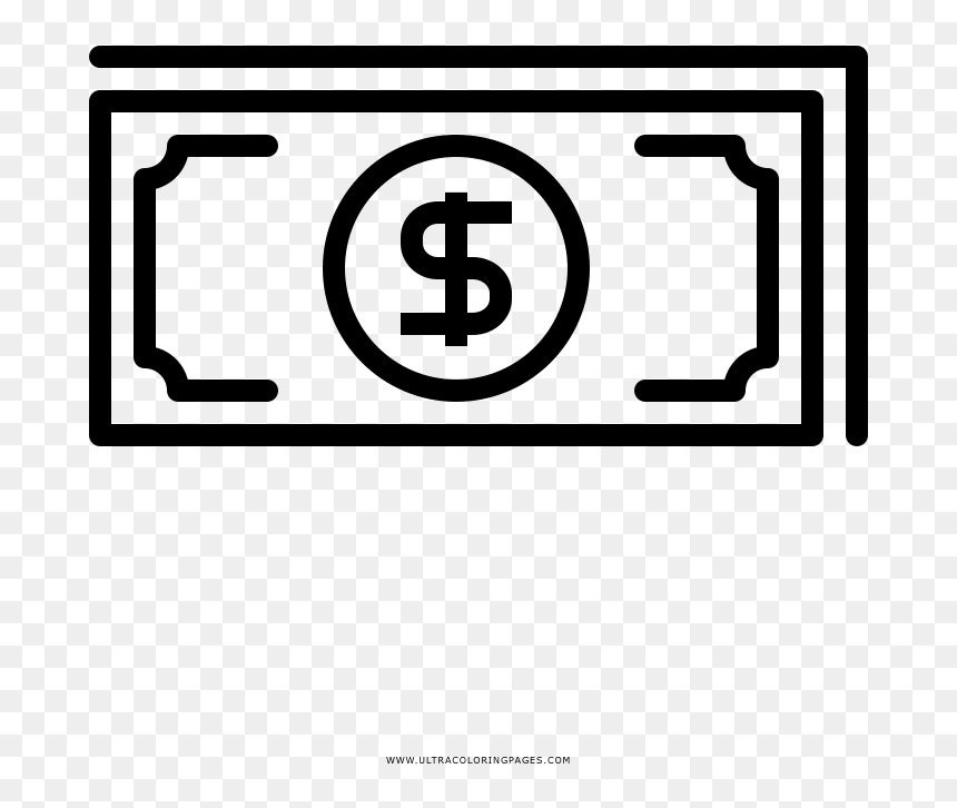 Dollars Coloring Page - Commision Icon, HD Png Download - dolares png