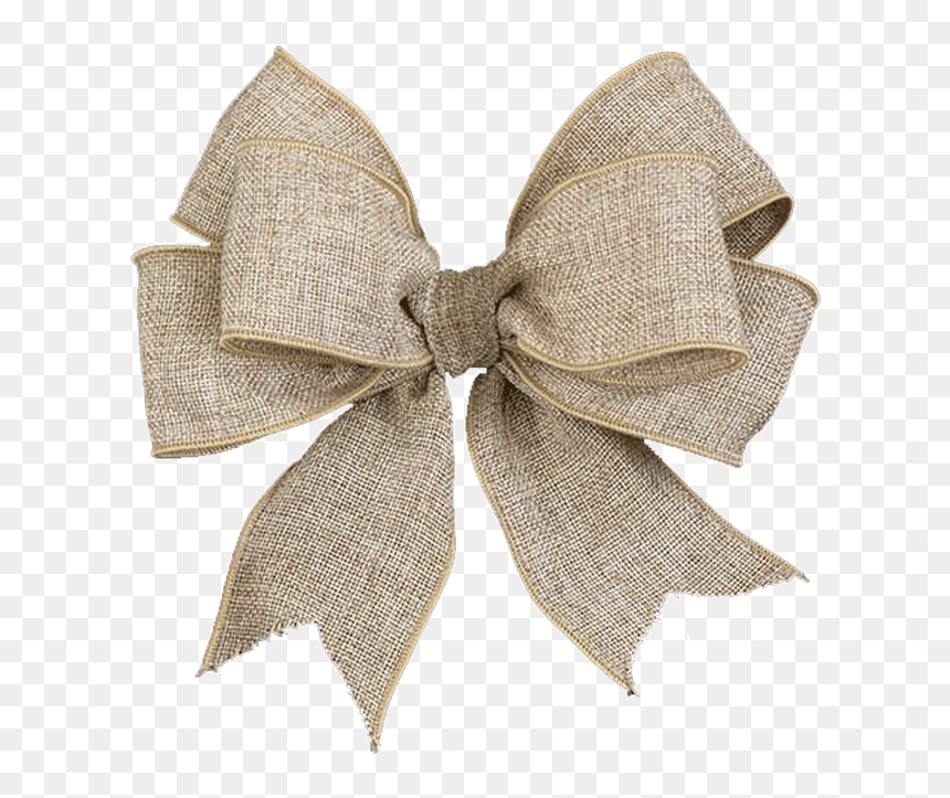 Napkin, Place Card And Guest Favor Decor Tagged "ribbons - Transparent Burlap Bow, HD Png Download - rustic png